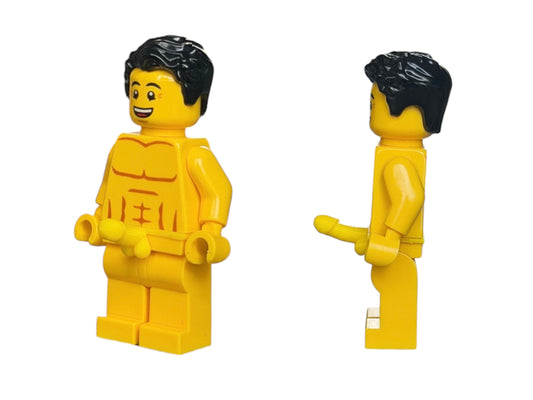 Naked building block figure with penis