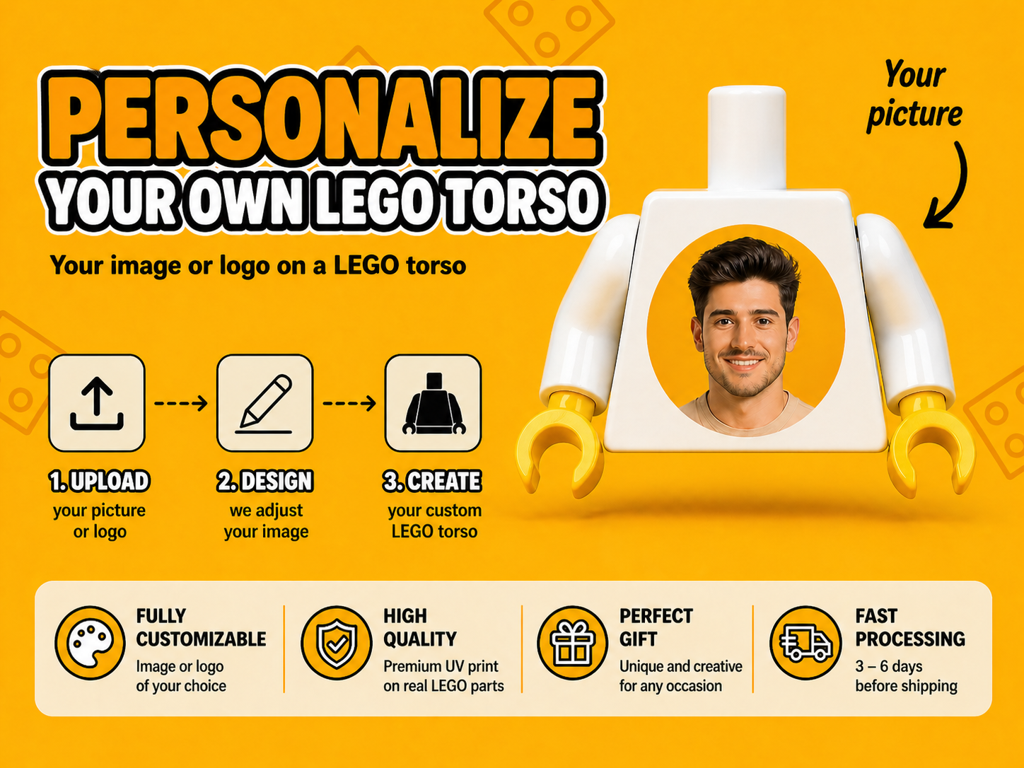 Personalize your own Lego torso