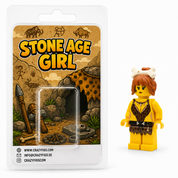Stone Age Girl Building Block Figure