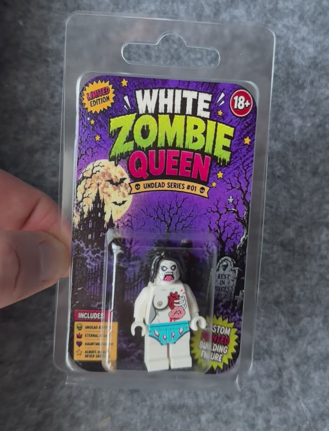 White Zombie Building Block Figure