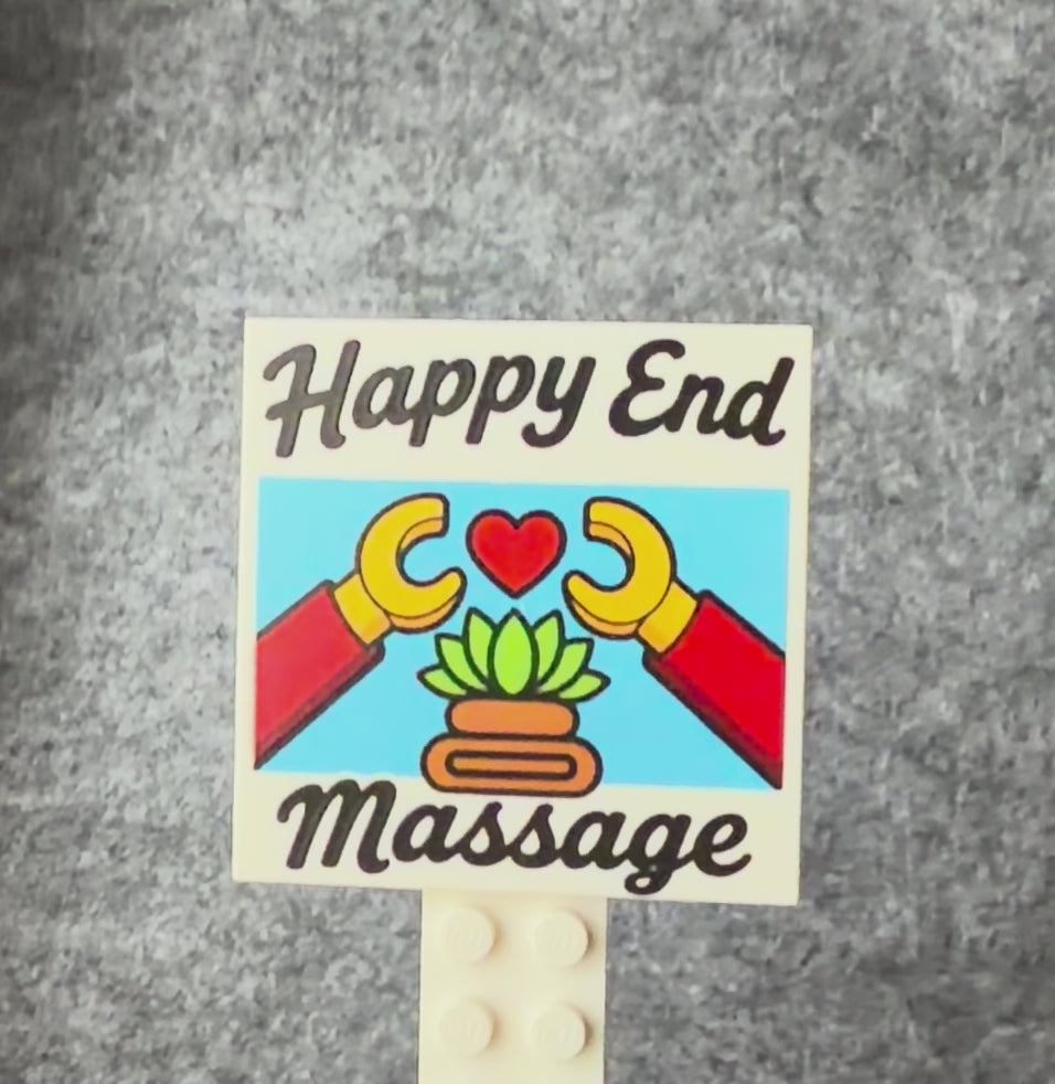 Happy Ending Massage - 5 x 5 Building Block Panel